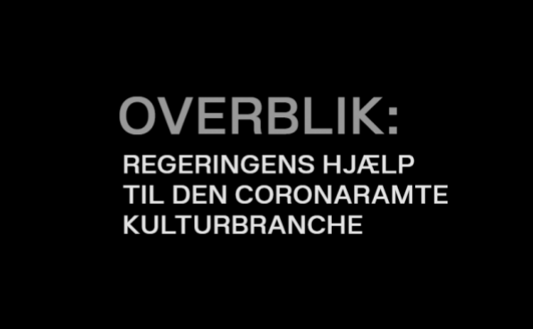 En sort baggrund med ordene "overlik" i kulturbranchen.