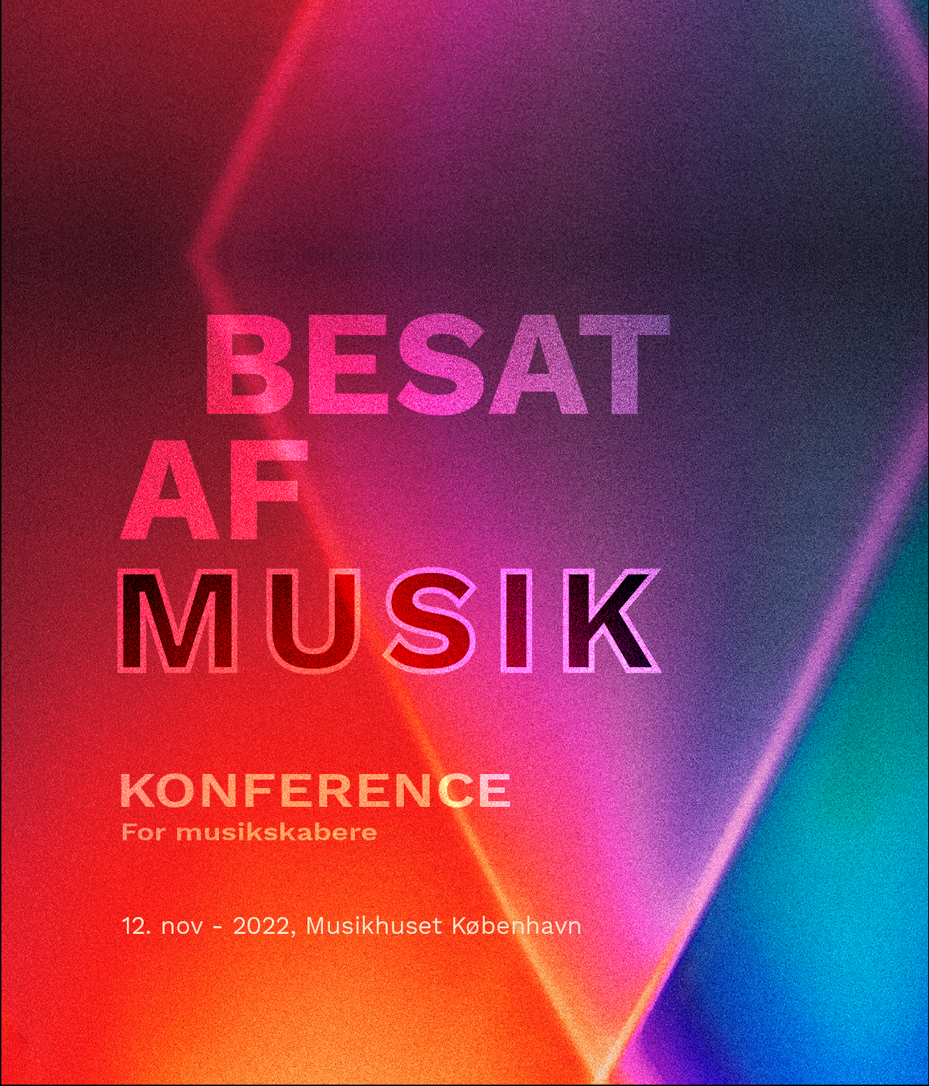 Plakaten til Besat Af Musik-konferencen.