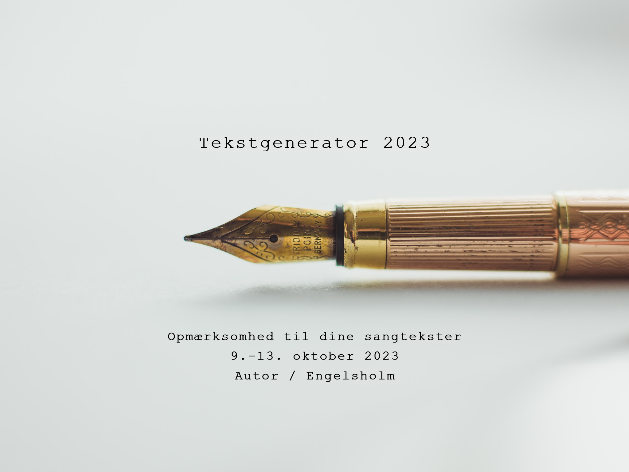 En teknisten 2021 fyldepen på en hvid overflade.